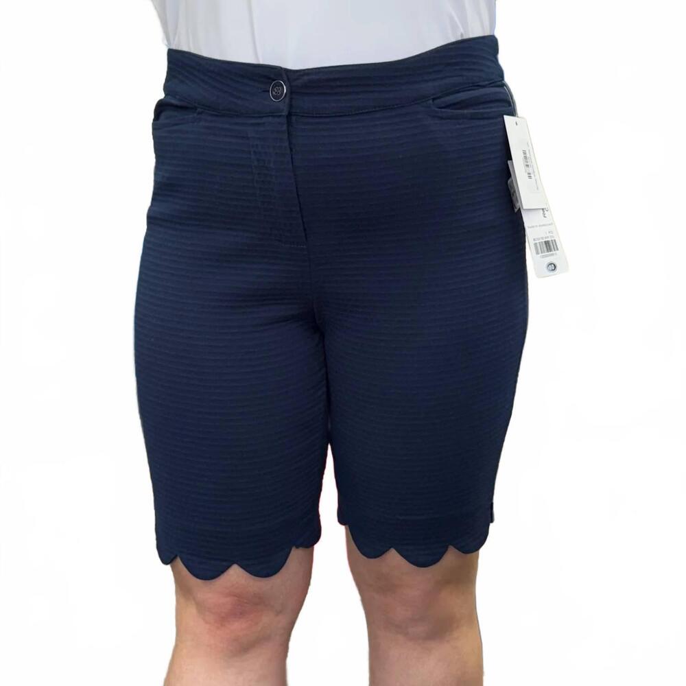 NEW LULU-B textured scallop shorts in navy